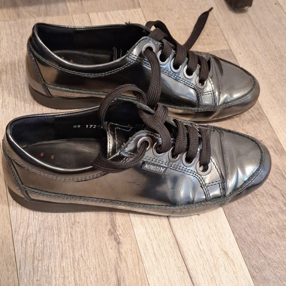 Mephisto women's leather trainers shoes size 7 black - Picture 3 of 11